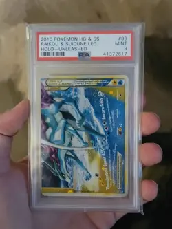 2010 POKEMON UNLEASHED RAIKOU SUICUNE LEGEND BOTTOM #93 PSA 9 MINT - Image 1