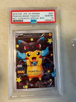 Pokemon TCG Poncho-wearing Pikachu M Charizard X Pokemon Promos XY207 Promo... - Image 1