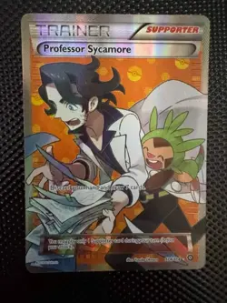 Pokemon Professor Sycamore Ultra Rare Full Art 114/114 Steam Siege Trainer LP - Image 2