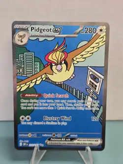 Pokemon TCG Pidgeot ex 225/197 Obsidian Flames Special Illustration Rare NM - Image 1