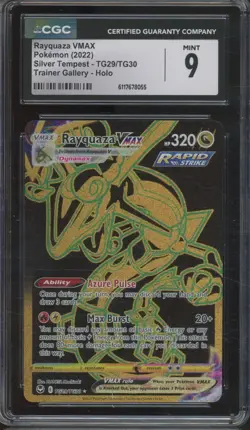 2022 Pokemon Silver Tempest Trainer Gallery Holo #TG29 Rayquaza VMAX Mint CGC 9 - Image 1