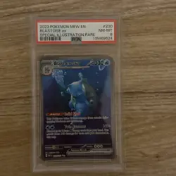 Pokemon Mew 2023 En-151 Blastoise EX Special Illustration Rare #200 PSA 8 - Image 1