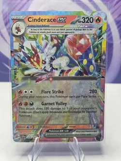 Pokemon TCG Cinderace ex 028/142 Sv07: Stellar Crown Holo - Image 1