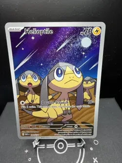 Pokemon TCG Mega Evolution Helioptile 143/132 Illustration Rare Full Art Holo NM - Image 1