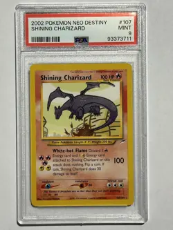 2002 Pokemon Neo Destiny - Shining Charizard #107 PSA 9 MINT (1) - Image 1