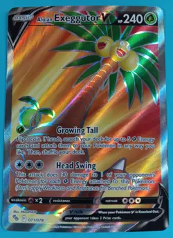 Pokemon - Alolan Exeggutor V 071/078 - SWSH Pokemon GO - Full Art Textured - NM - Image 1
