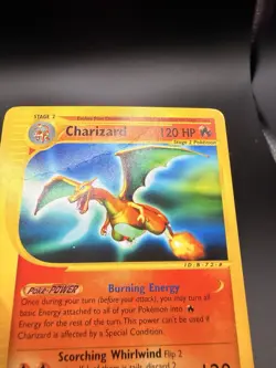 Pokemon TCG - Charizard 40/165 Non-Holo Expedition HP Crease-c - Image 2