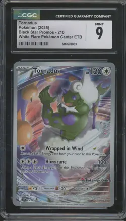 2025 Pokemon Black Star Promo White Flare #210 Tornadus Mint CGC 9 - Image 1