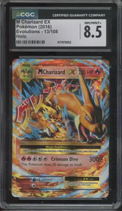 2016 Pokemon Evolutions Holo #13 M Charizard EX CGC 8.5 - Image 1