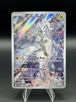 Pokemon N's Reshiram Illustration Rare Full Art Holo Card SV09 167/159 - Image 1