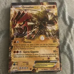 Pokemon Groudon EX Basic 180 HP Card 54/108 Spanish - Beast Type 2019 - Image 1