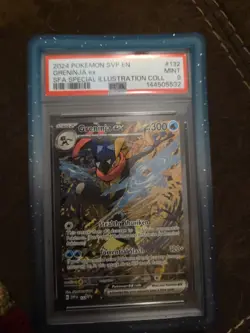Pokemon TCG Scarlet & Violet Greninja EX 132 Full Art Promo Card (PSA 9) 🌊 - Image 1