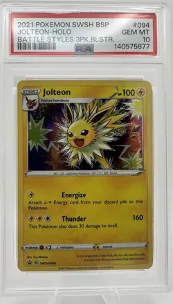 Pokemon Jolteon SWSH094 SWSH Promo Holo PSA 10 Stage 1 Pokemon TCG English Card - Image 2