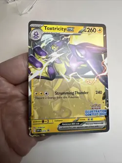 NM Toxtricity ex 215 & Feraligatr 213 Illustration Contest 2024 Pokemon Cards - Image 2