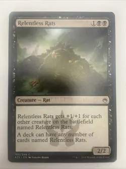 1x Relentless Rats NM, English Masters 25 MTG Magic The Gathering - Image 1