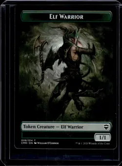 MTG Magic the Gathering Token - Elf Warrior (8/794) Commander Legends LP - Image 1