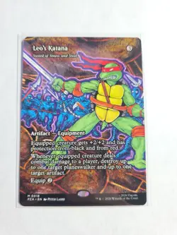 Leo's Katana (Borderless) 0018 PZA Teenage Mutant Ninja Turtles TMNT - MTG NM/M - Image 1