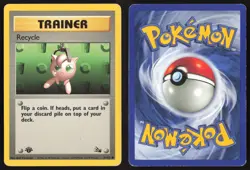 Pokemon TCG | Recycle 61/62 | Common | Fossil | 1st Edition Moderately Played - Image 1