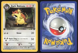 Pokemon TCG | Dark Raticate 51/82 | Common | Team Rocket | 1st Edition LP - Image 1
