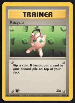 Pokemon TCG | Recycle 61/62 | Common | Fossil | 1st Edition Moderately Played - Image 2