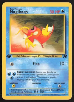 Pokemon TCG | Magikarp 47/82 | Uncommon | Team Rocket | 1st Edition LP - Image 2