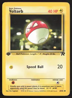 Pokemon TCG | Voltorb 69/82 | Common | Team Rocket | 1st Edition Lightly Played - Image 2