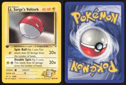 Pokemon TCG | Lt. Surge's Voltorb 84/132 | Common | Gym Heroes | 1st Edition LP - Image 1