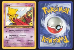 Pokemon TCG | Abra 49/82 | Common | Team Rocket | 1st Edition Lightly Played - Image 1
