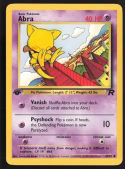 Pokemon TCG | Abra 49/82 | Common | Team Rocket | 1st Edition Lightly Played - Image 2
