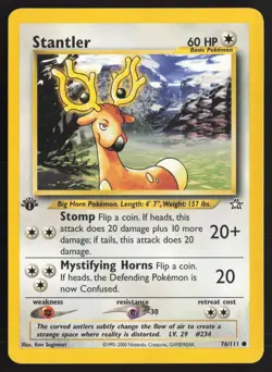 Pokemon TCG | Stantler 76/111 | Common | Neo Genesis | 1st Edition LP - Image 2