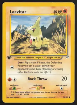 Pokemon TCG | Larvitar 70/105 | Common | Neo Destiny | 1st Edition MP - Image 2