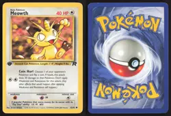 Pokemon TCG | Meowth 62/82 | Common | Team Rocket | 1st Edition Lightly Played - Image 1