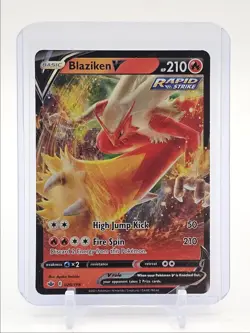BLAZIKEN V 2021 POKEMON SWSH CHILLING REIGN HOLO RARE FA 020/198 Q6650 - Image 1