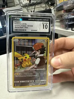 [CGC 10 GEM MINT] Pokemon Pikachu 241/236 Alt Art Secret Rare COSMIC ECLIPSE - Image 1