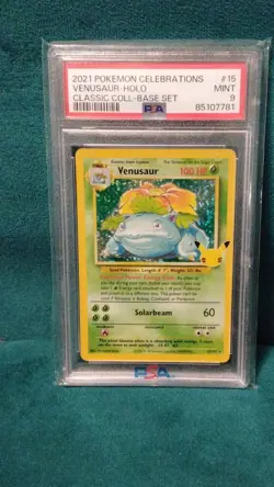 Pokemon Venusaur 15/102 Celebrations Classic Collection Holo PSA 9 2021 - Image 1