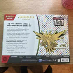 Pokemon TCG Scarlet & Violet 3.5 Pokemon 151 Zapdos Ex Box - Image 2