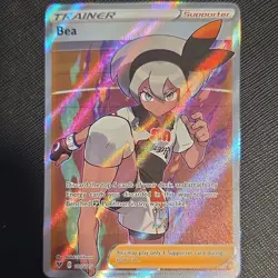Pokemon Bea Ultra Rare 180/185 Swsh04 Vivid Voltage Holo EN Trainer Supporter - Image 1