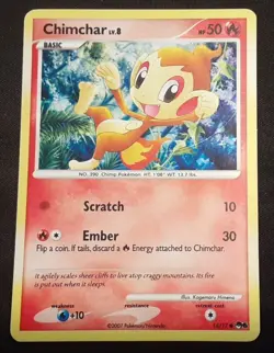 Chimchar 14/17 Pop Series 6 Holo Swirl Pokemon TCG MP - Image 1