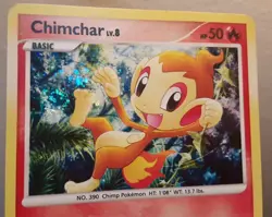 Chimchar 14/17 Pop Series 6 Holo Swirl Pokemon TCG MP - Image 3