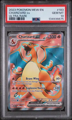 2023 POKEMON MEW EN-151 ULTRA RARE #183 CHARIZARD EX PSA 10 - Image 1