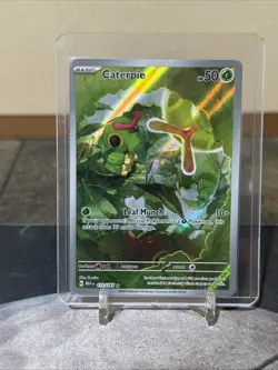 Pokemon TCG Caterpie 172/165 Scarlet & Violet 151 Holo Illustration Rare Card NM - Image 1
