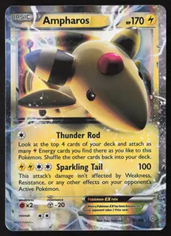 2015 Pokemon XY Ancient Origins Ampharos-EX #27 ES6 - Image 1