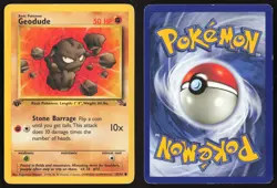 Pokemon TCG | Geodude 47/62 | Common | Fossil | 1st Edition Lightly Played - Image 1