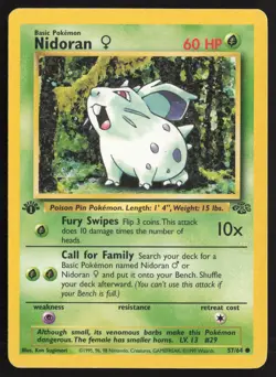 Pokemon TCG | Nidoran F 57/64 | Common | Jungle | 1st Edition Lightly Played - Image 2