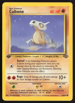 Pokemon TCG | Cubone 50/64 | Common | Jungle | 1st Edition Lightly Played - Image 2