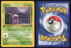 Pokemon TCG | Grimer 48/62 | Common | Fossil | 1st Edition Lightly Played - Image 1
