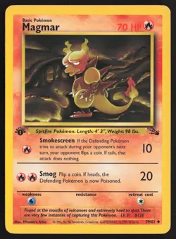 Pokemon TCG | Magmar 39/62 | Uncommon | Fossil | 1st Edition Lightly Played - Image 2