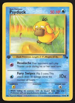 Pokemon TCG | Psyduck 53/62 | Common | Fossil | 1st Edition Lightly Played - Image 2