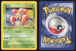 Pokemon TCG | Paras 59/64 | Common | Jungle | 1st Edition Lightly Played - Image 1