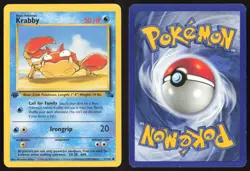Pokemon TCG | Krabby 51/62 | Common | Fossil | 1st Edition Lightly Played - Image 1